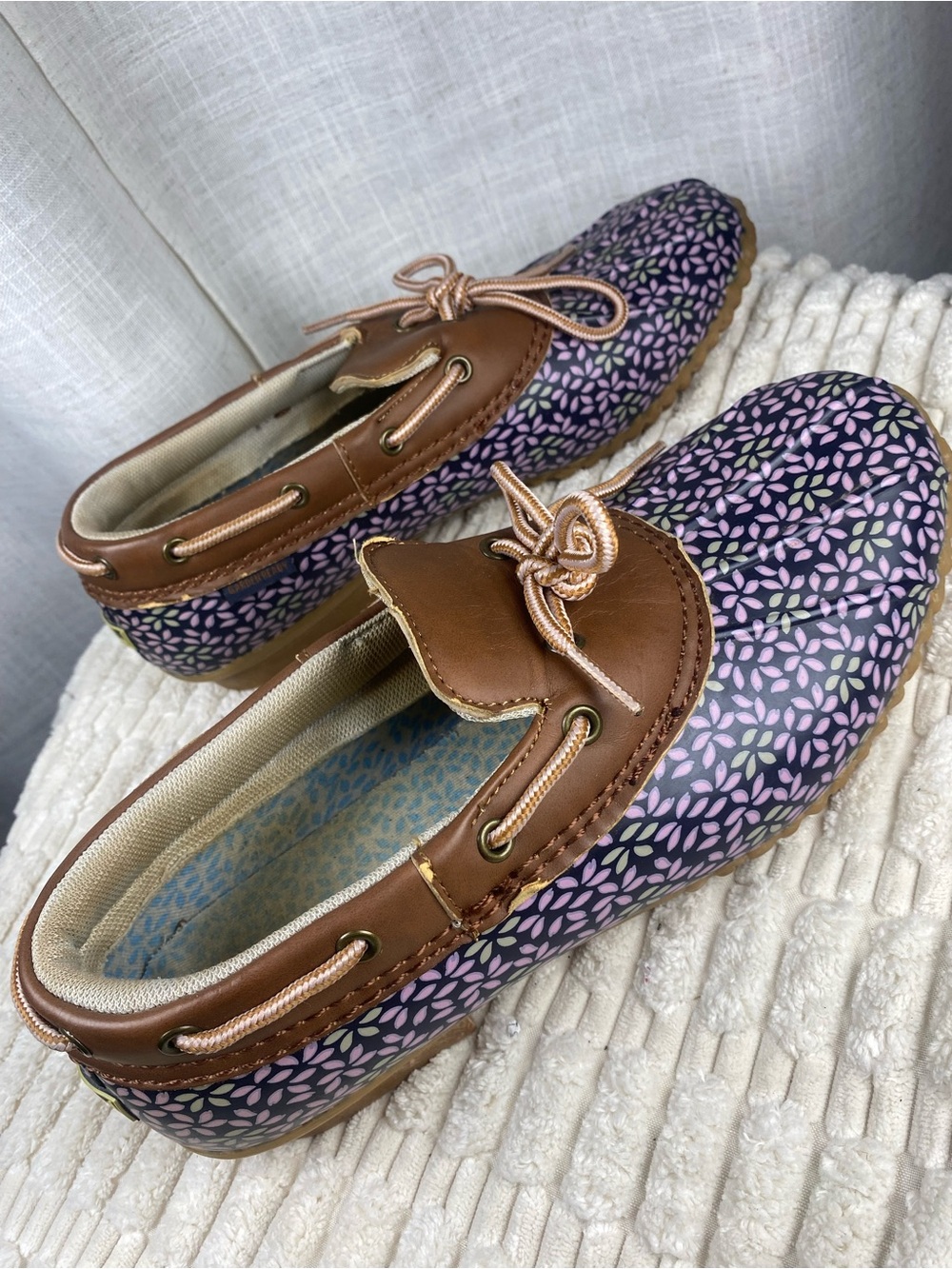 JBU Jambu Gwen Garden Ready Waterproof Duck Shoes Floral Purple Size 8.5 M - Picture 10 of 11